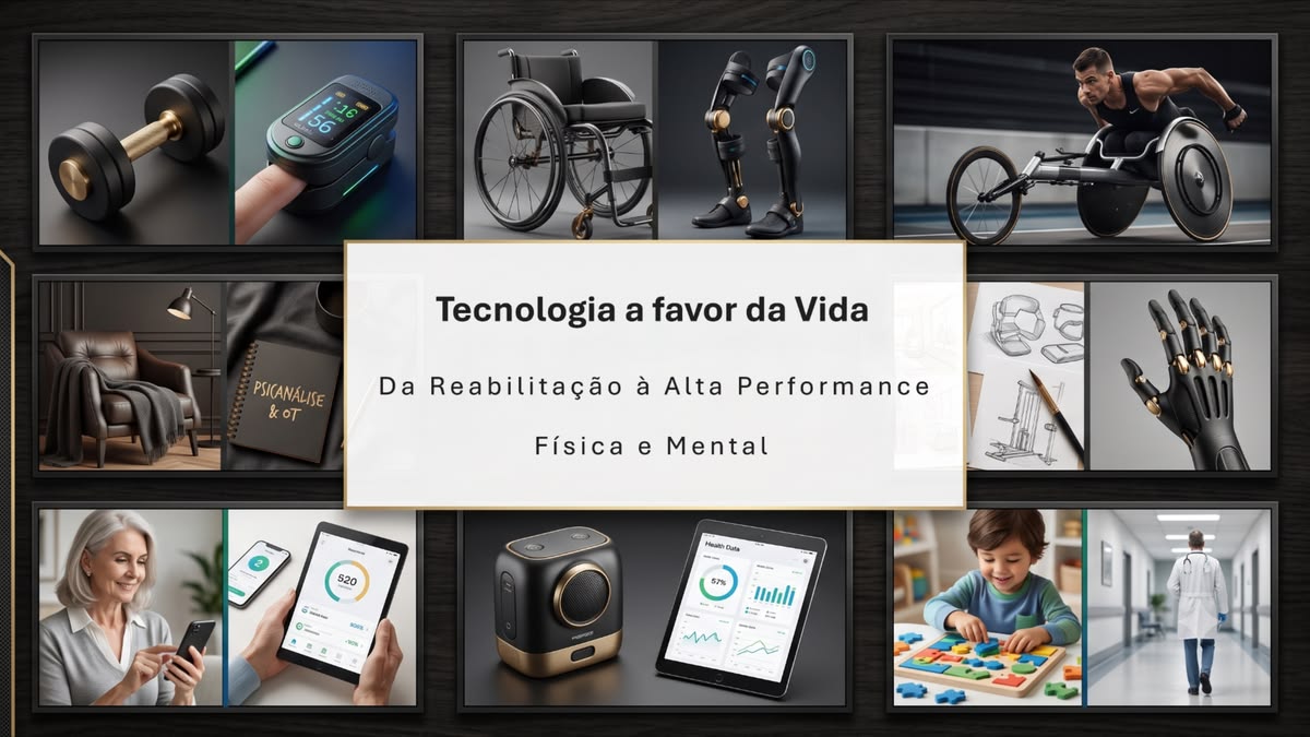 Capa do perfil DanHealthTech no Pinterest: equipamentos e recursos de tecnologia em saúde, com o lema Tecnologia a favor da Vida